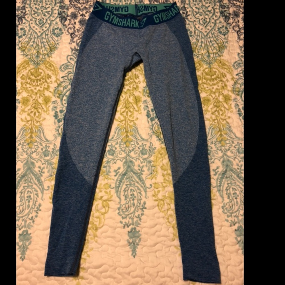 Gymshark Flex Leggings; Blueberry Marl/Marine Blue